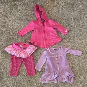 naartjie kids 12/18 3 pieces skirted leggings jacket dress